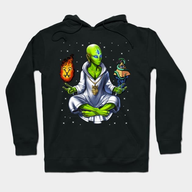 Alien Illuminati Conspiracy Hoodie by underheaven